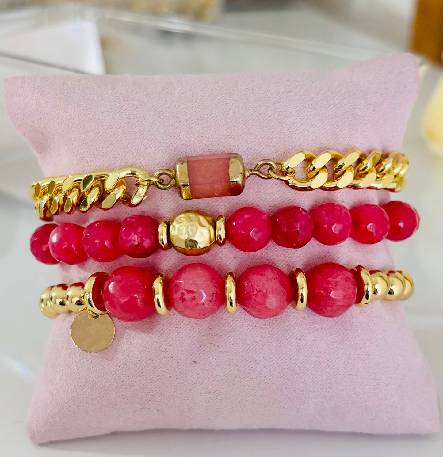 Pulsera Piedra Rosa