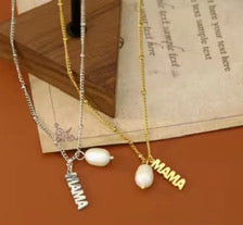Collar MAMA con Perla Plata