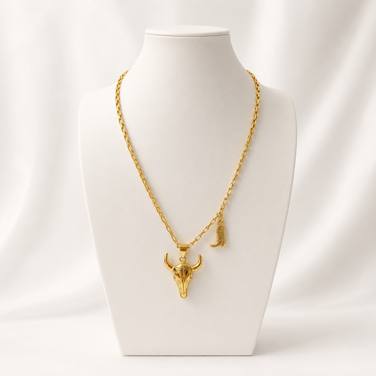 Collar minimalista ternero de chapa de oro 18K, diseño dorado delicado