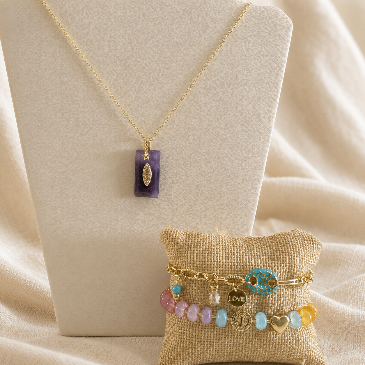 PULSERA MOSAICO TURQUESA LOVE