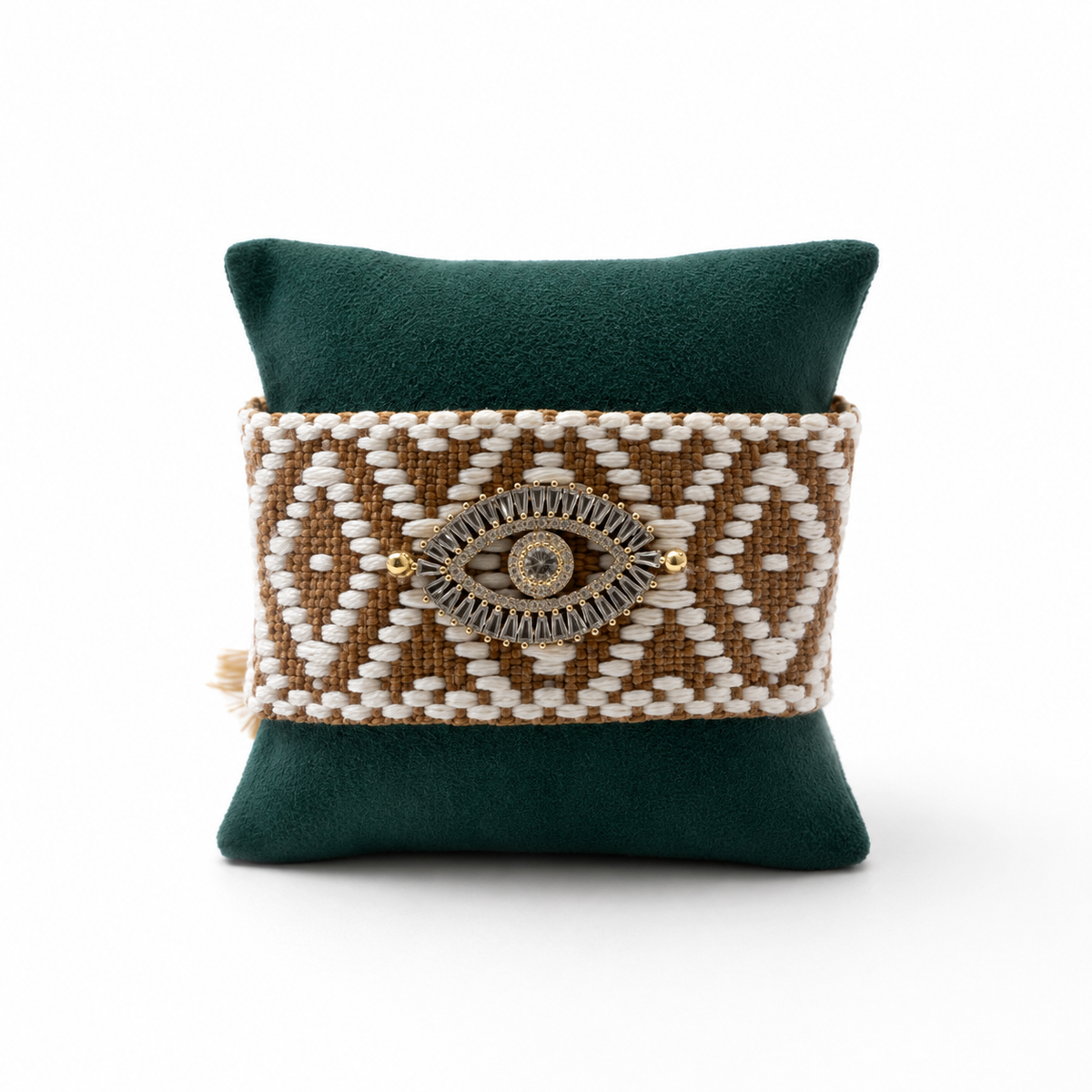 Pulsera de hilo Miyuki con ojo turco para joyería de mayoreo.