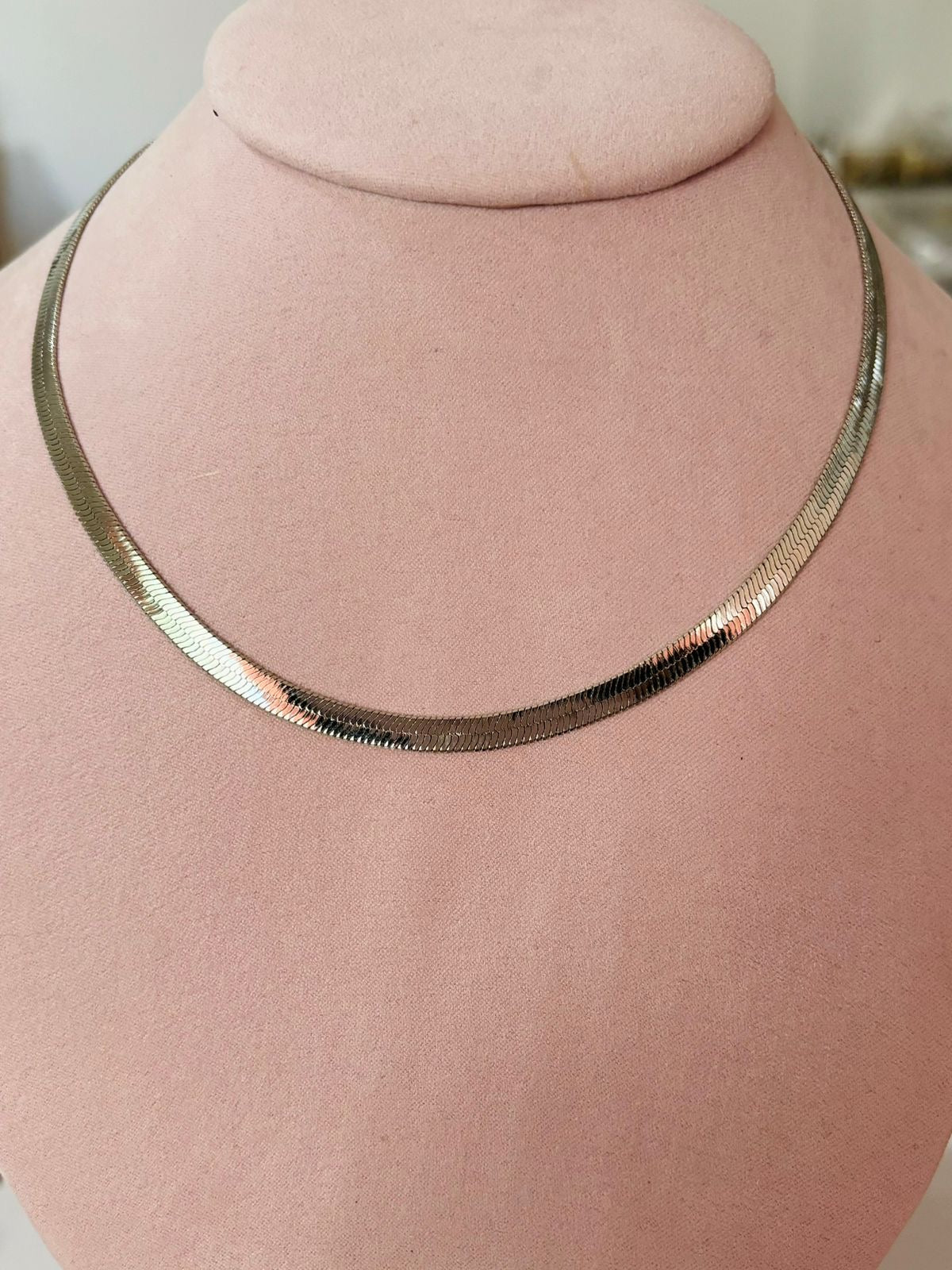 Cadena planchada plata