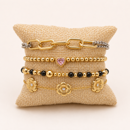 PULSERA E CORAZON DE ACERO PARA REVENTA