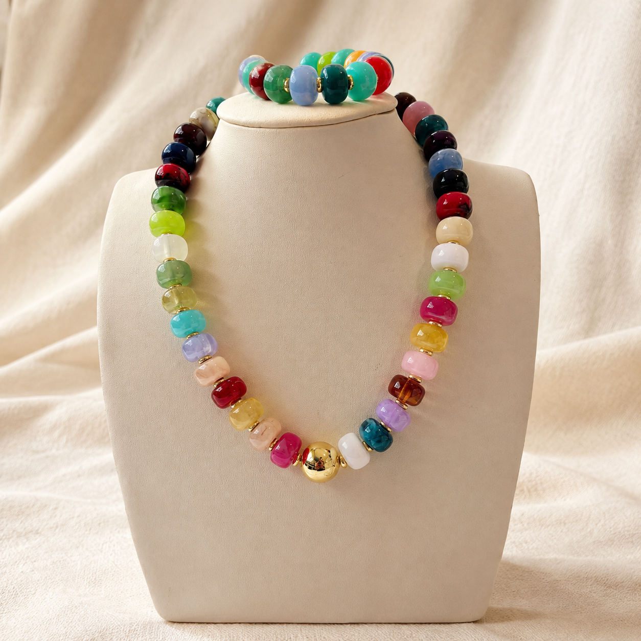 Set Color Pop – Collar y Pulsera Multicolor