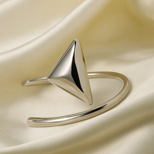 Brazalete Geométrica Plateada