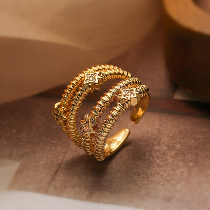 Anillo cuatro líneas
