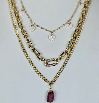 Collar Cuarzo Rosa