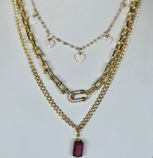 Collar Cuarzo Rosa