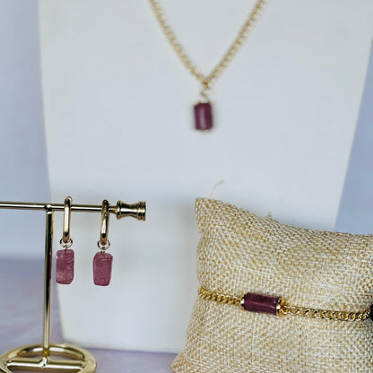 Collar Cuarzo Rosa