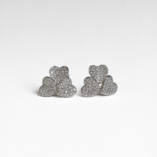 Broquel Clover Heart Silver