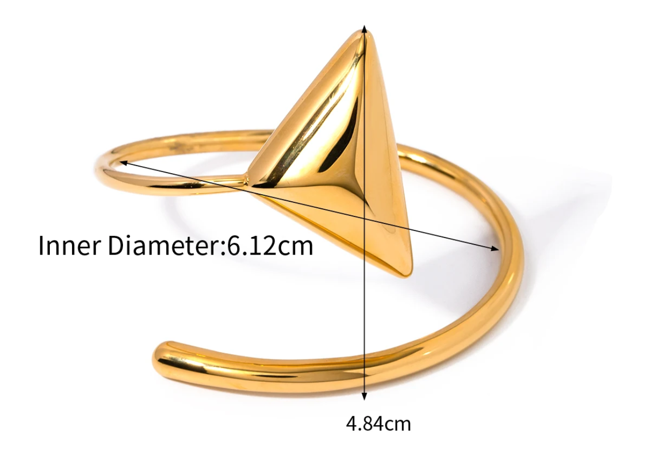 Brazalete Geométrico Dorado