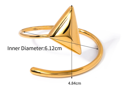 Brazalete Geométrico Dorado