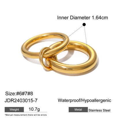 Anillo de acero inoxidable 316L para joyería de mayoreo, diseño básico, resistente y fácil de combinar.
