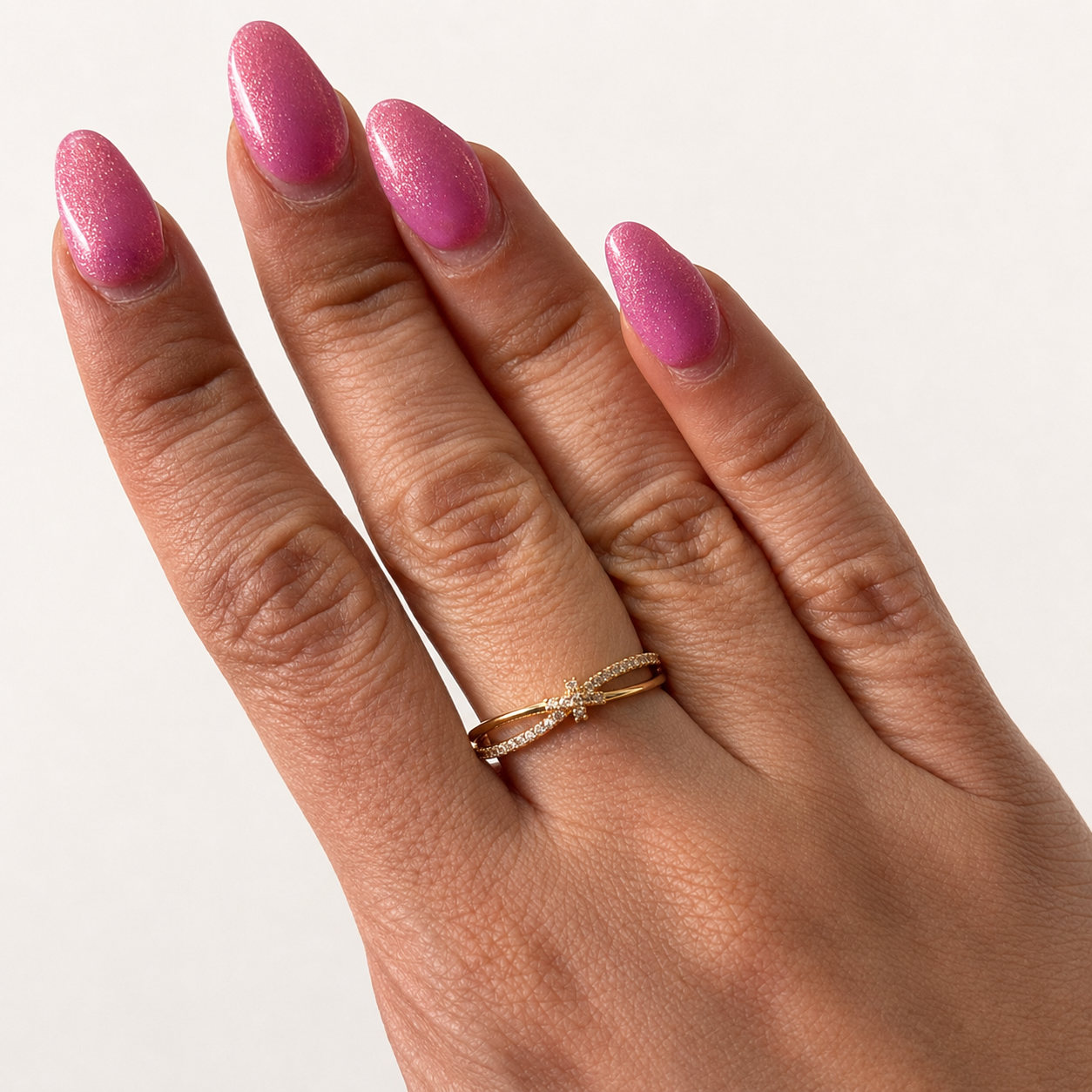Anillo dorado de chapa de oro 18K para joyería de mayoreo