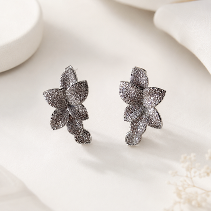 Aretes de chapa de oro con piedras, diseño  elegante para joyería de mayoreo