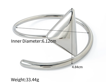 Brazalete Geométrica Plateada