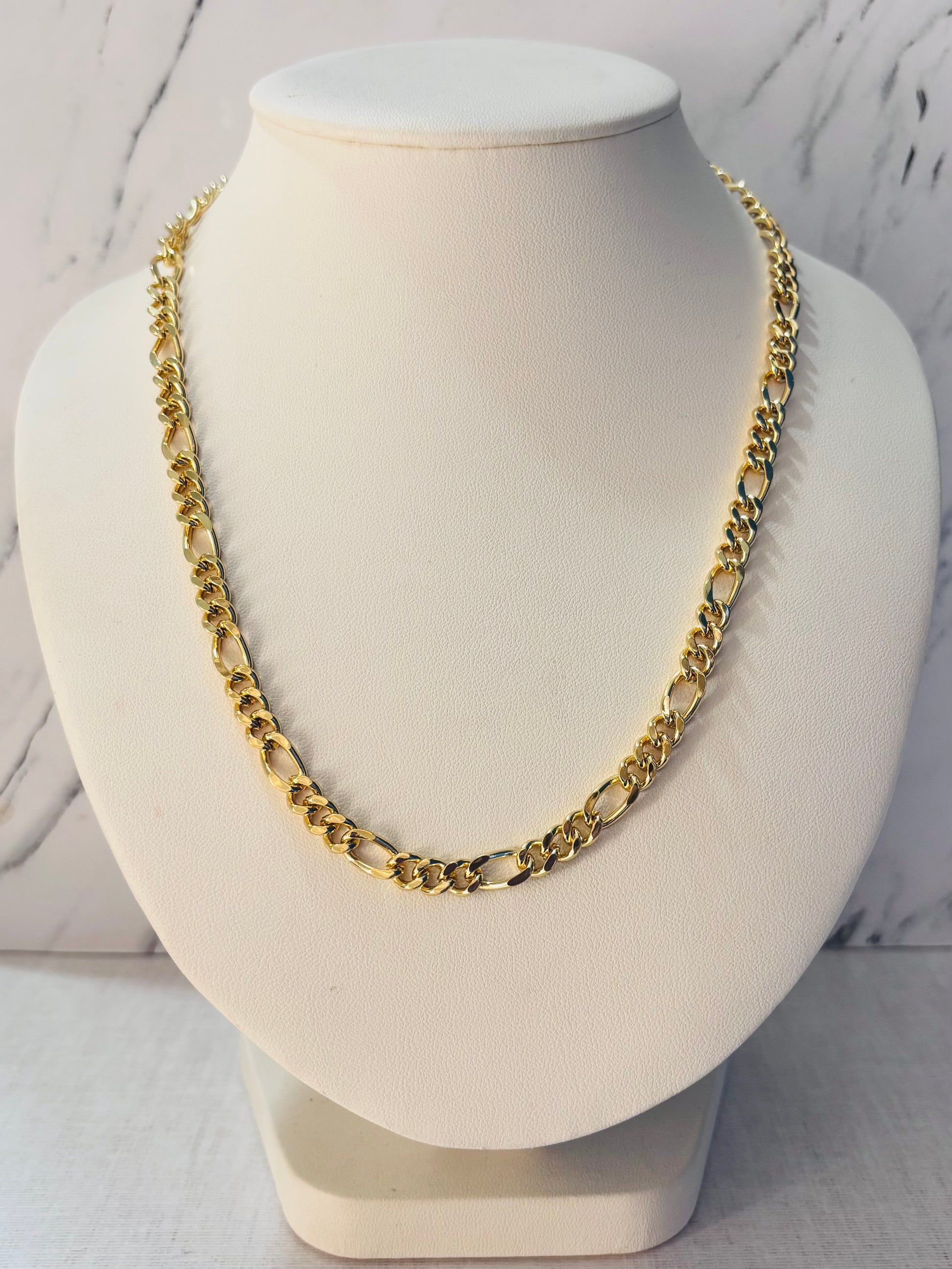 CADENA TIPO CARTIER CHAPA DE ORO 18 KILATES AL MAYOREO