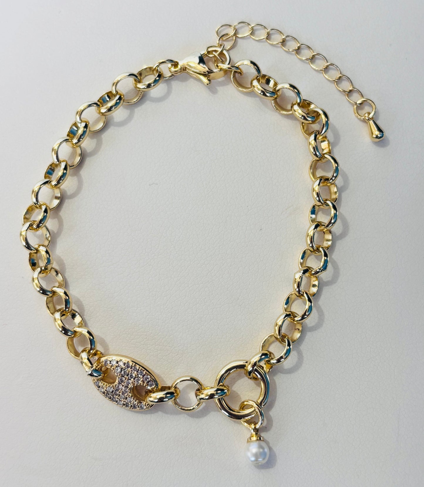PULSERA CHAPA DE ORO18K MAYOREO
