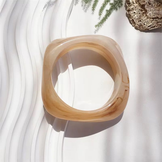 Brazalete acrílico nude pulsera rígida DE MAYOREO