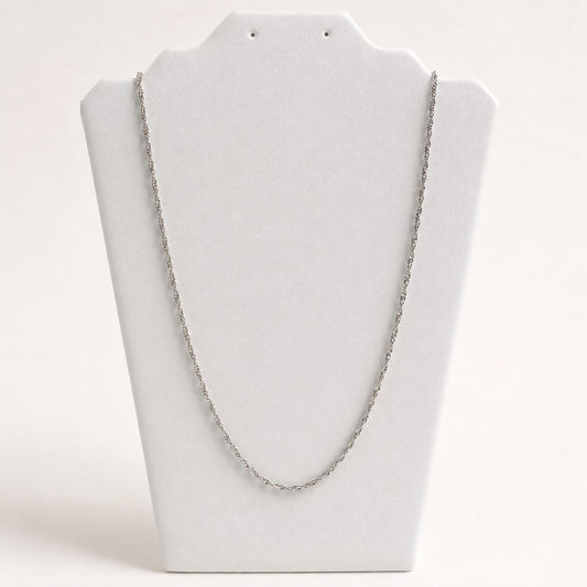 Cadena básica, torsal color plata para reventa